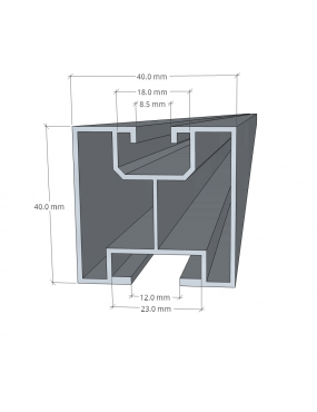 Profil montażowy 40x40x2420 mm T iONTEC #3