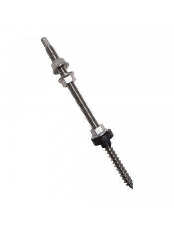 Double thread screw without adapter m10 x 200 mm