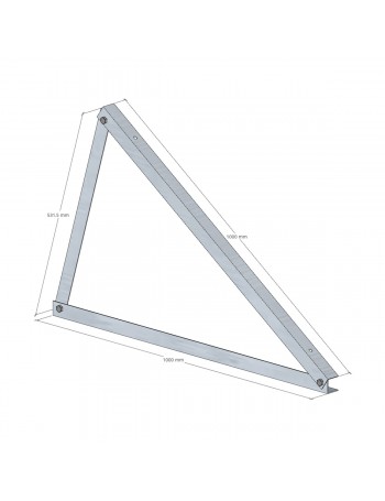 Dreieck 30° HORIZONTALE Montage Aluminium