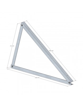 Dreieck 35 ° HORIZONTALE Montage Aluminium