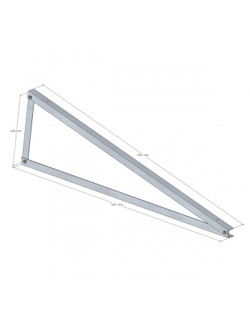 Mounting triangle 15° vertical Aluminum