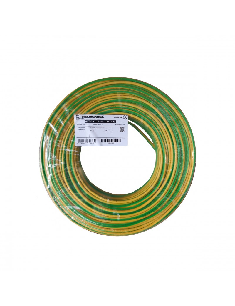 Kabel gelb-grün 16 mm2 LgY - Spule 100 m
