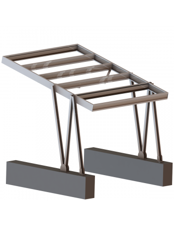 Two-module carport mounting system