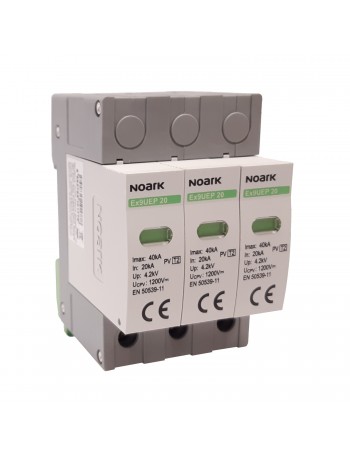 Surge arrester 1200 V Type 2 with auxiliary contact Noark