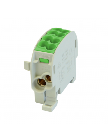 1-potential switchgear block 100 A 4x2,5-25 mm2 Green