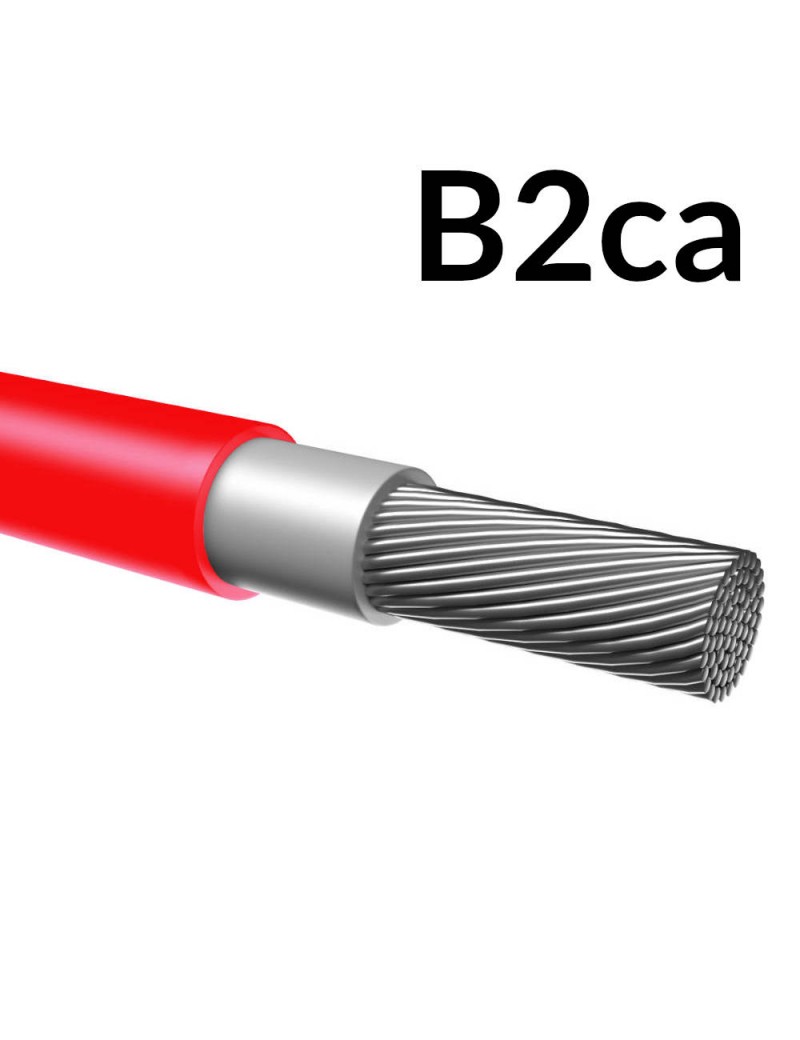 Przewód solarny 6mm B2ca czerwony-szpula 500 Mgw