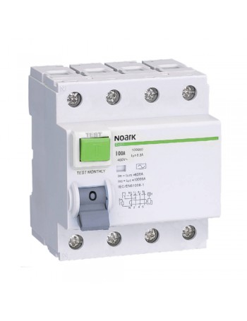 4P 100 A 100 mA S+A Noark residual-current circuit breaker