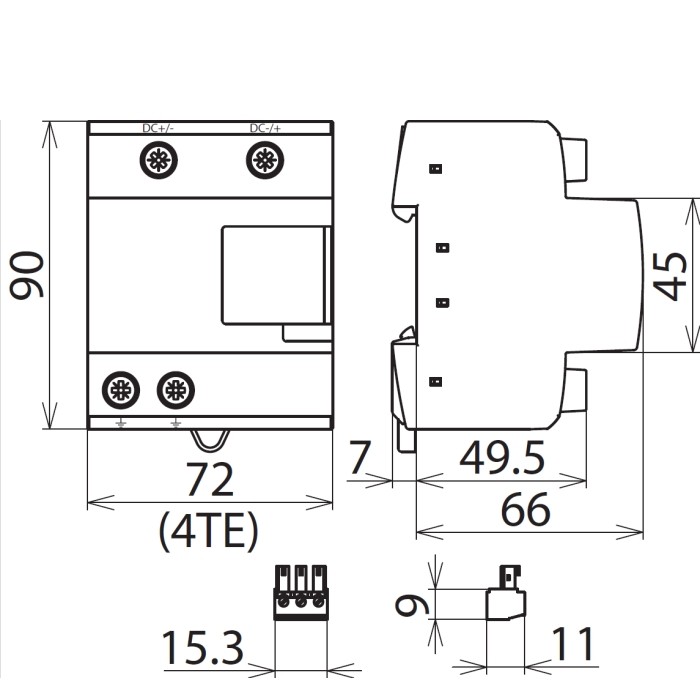 Ogranicznik przepięć DC 1200 V FM typ 1+2 Dehn