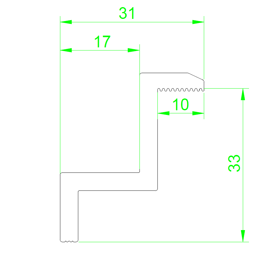 Side bracket silver 60x33 mm