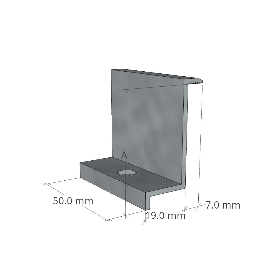 Morsetto terminale da 50x25 mm