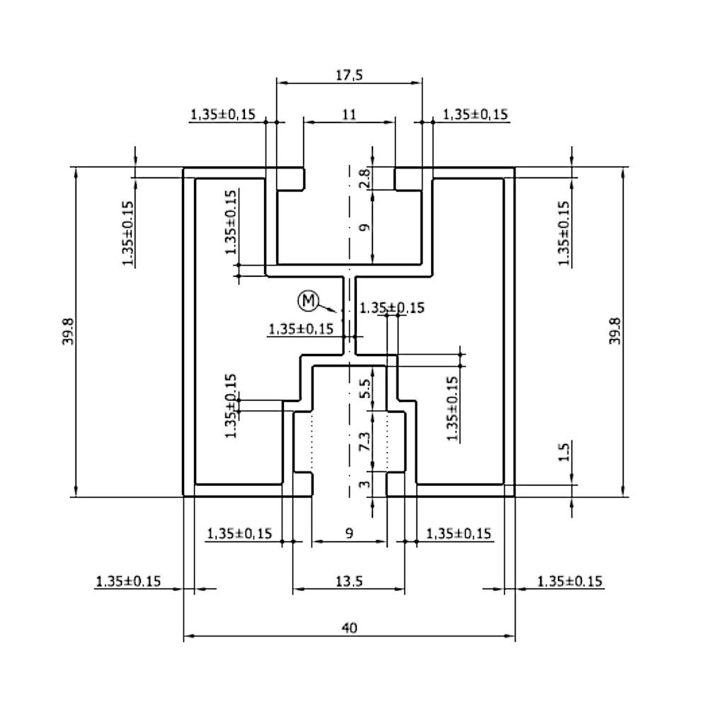 Montageprofil 40x40x4400 mm