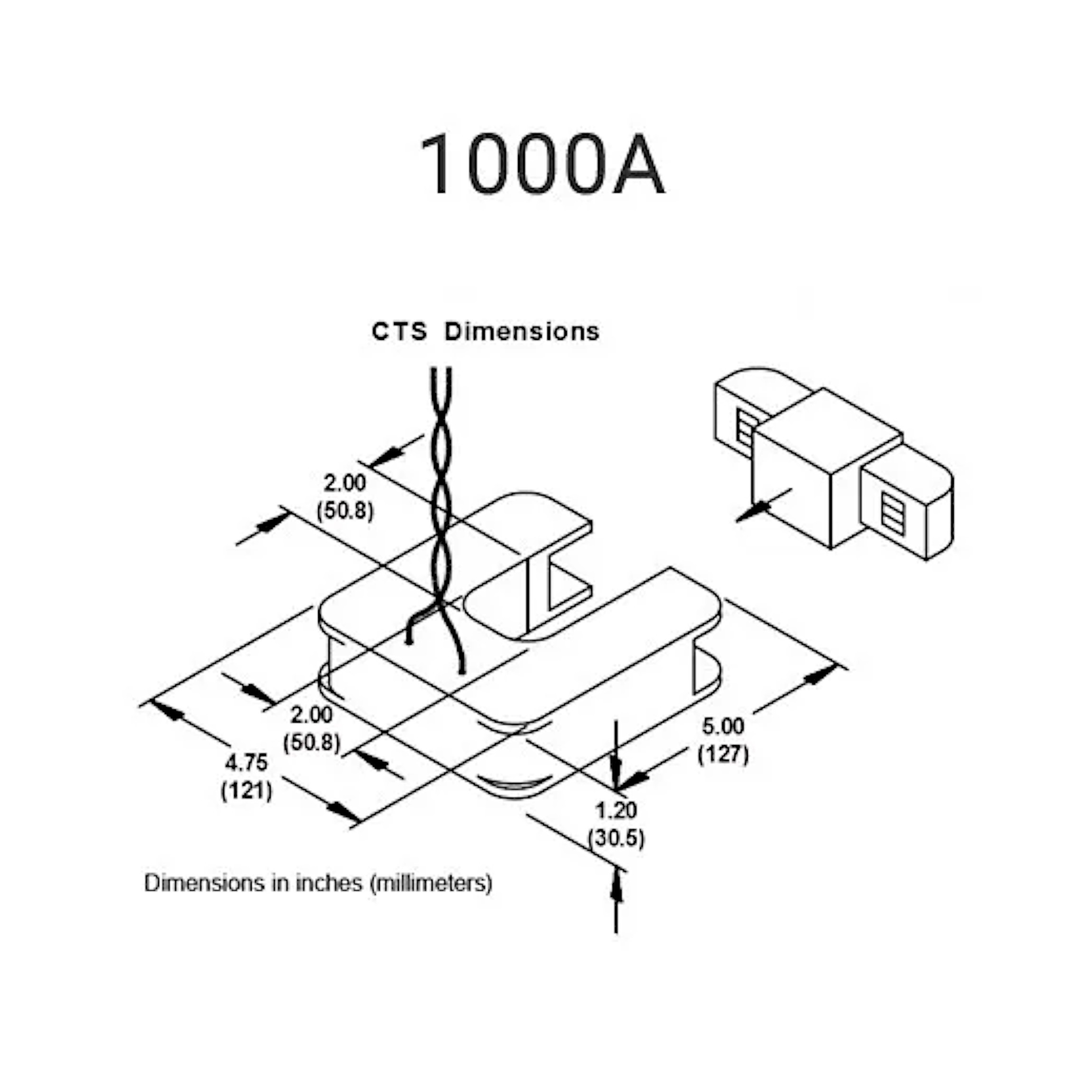 Stromwandler 1000 A 52 mm SolarEdge