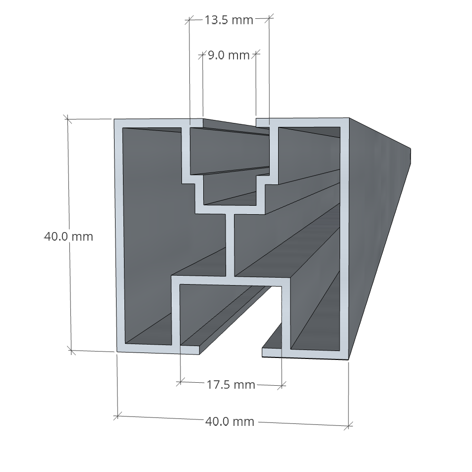 Montageprofil 40x40x4400 mm