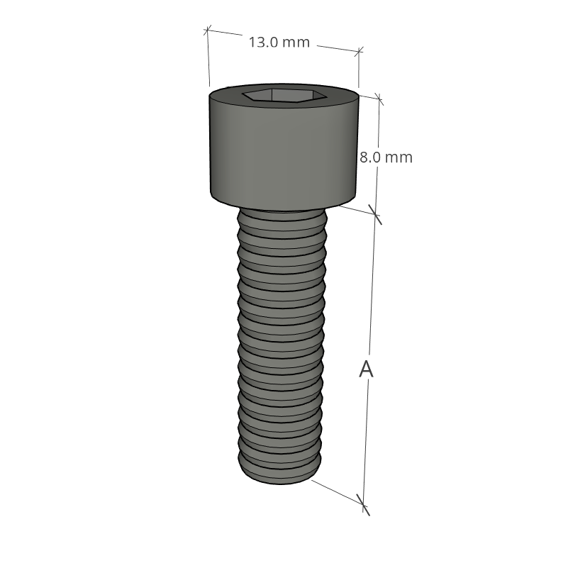 Innensechskantschraube Edelstahl M8x16 mm