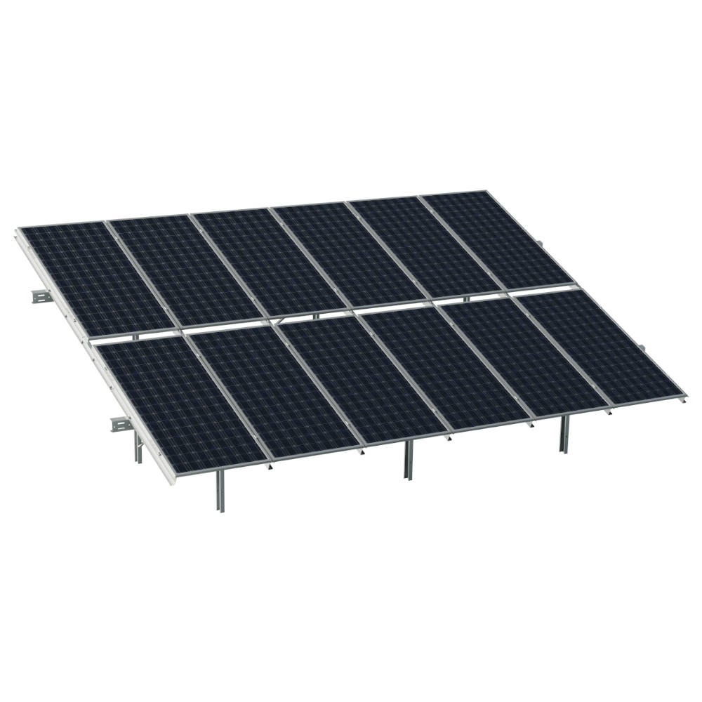 Bodenkonstruktion FWD2 HBM 2x6 VERTIKAL Bifacial Budmat