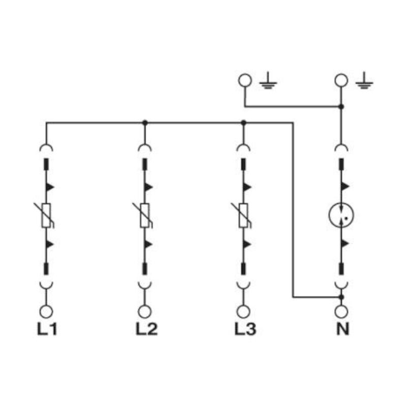 Überspannungsschutzgerät 4P AC Typ 2 EE 3F Phoenix