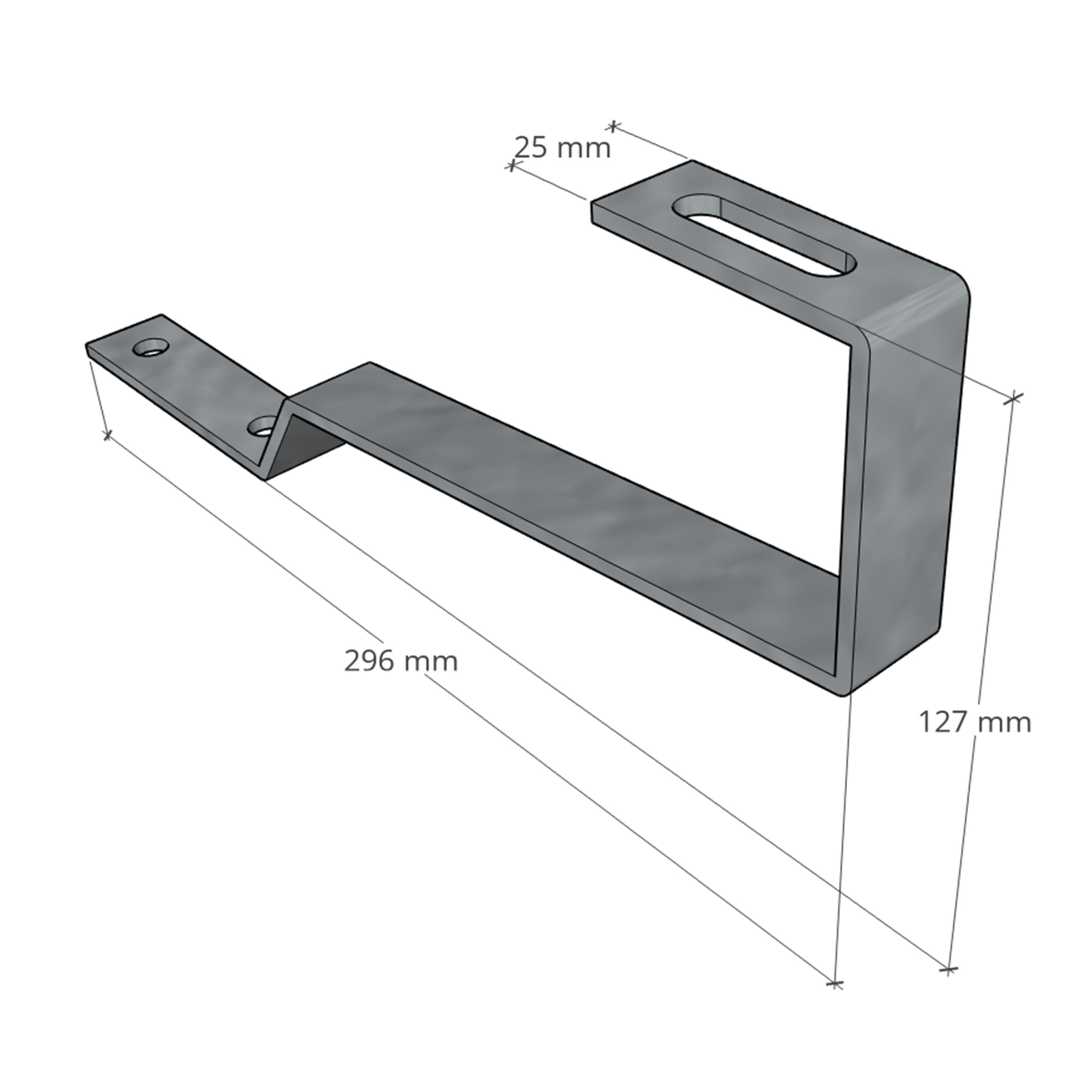 Plain tile handle 25 mm