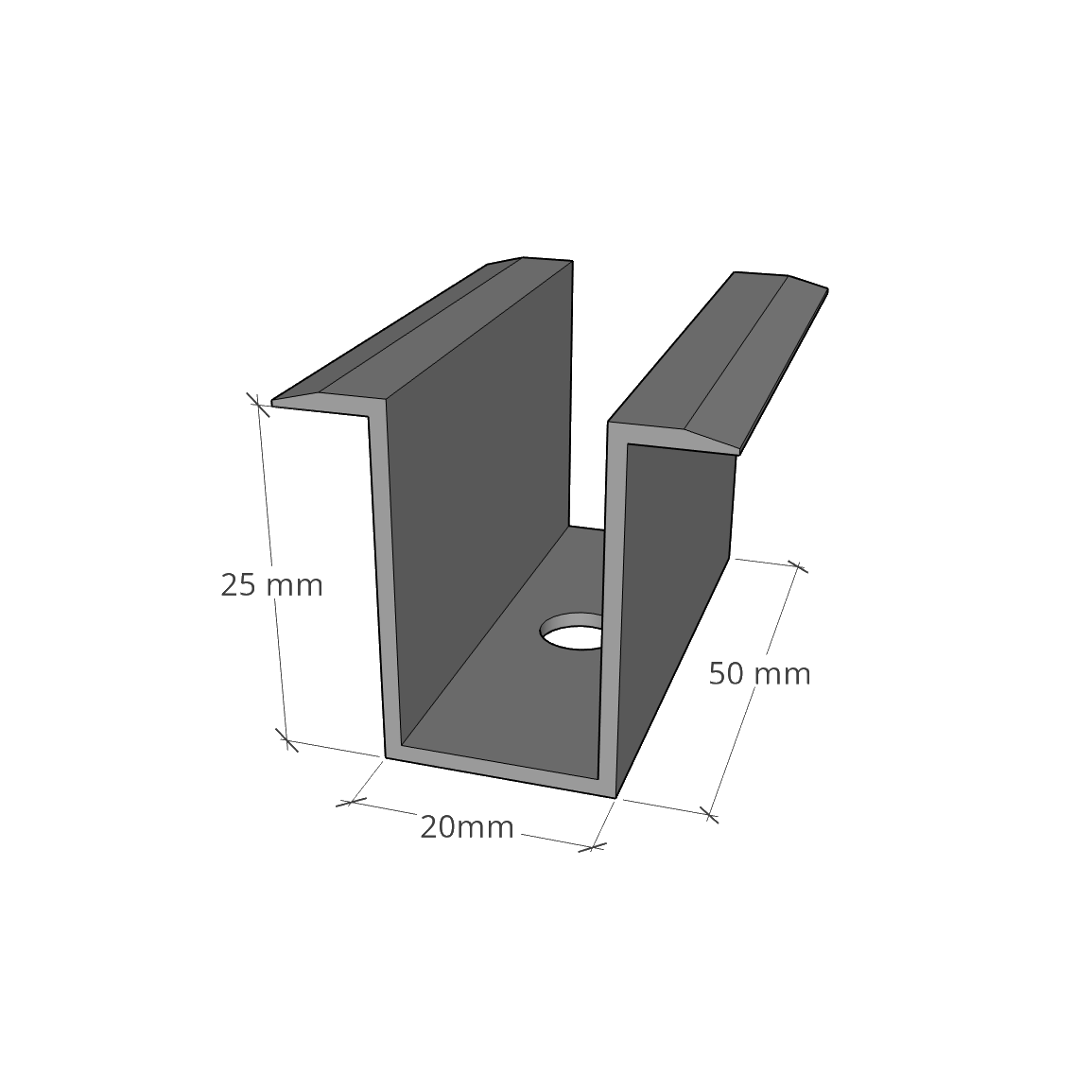 Mittelklemme 50 mm