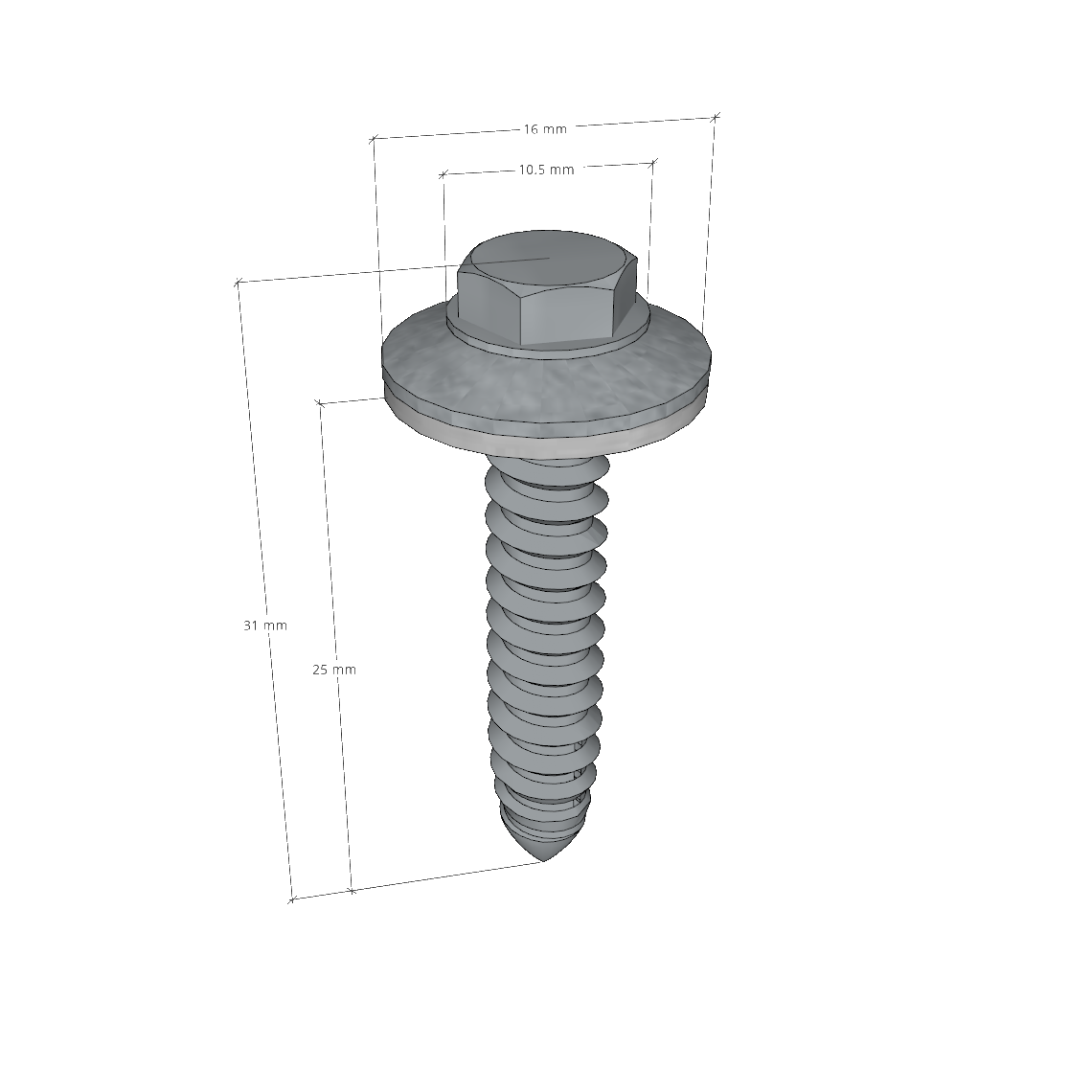 Wkręt samowiercący 5.5x25 BI-METAL