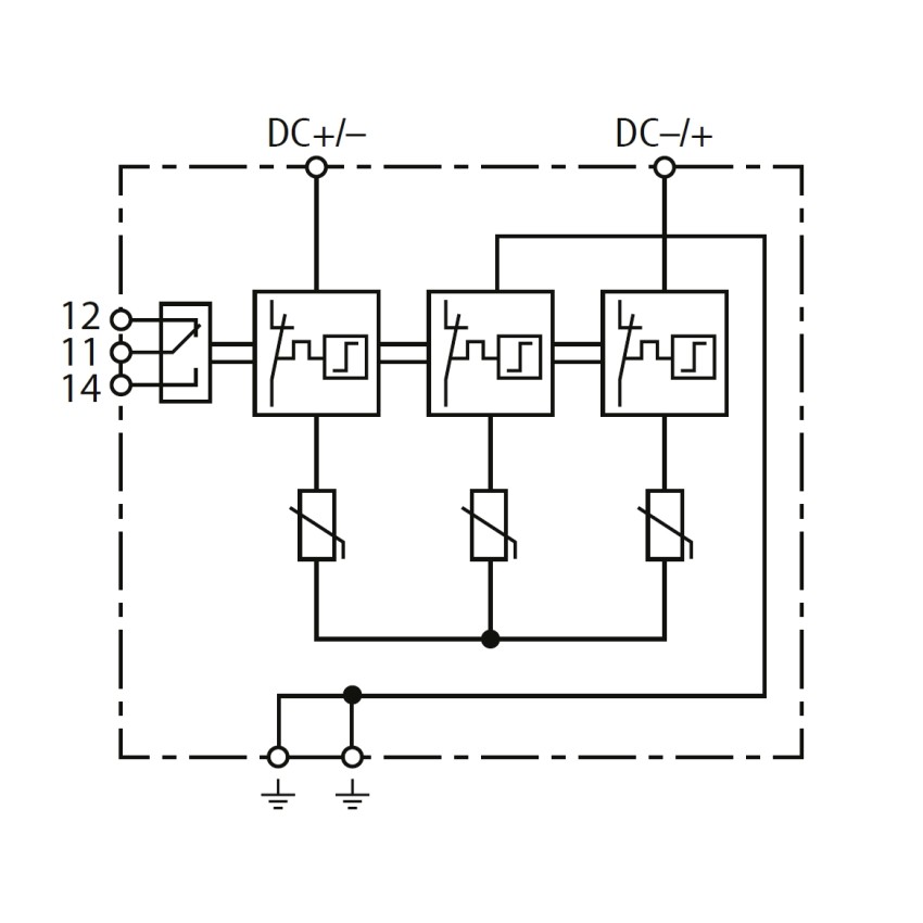 Ogranicznik przepięć DC 1200 V FM typ 1+2 Dehn