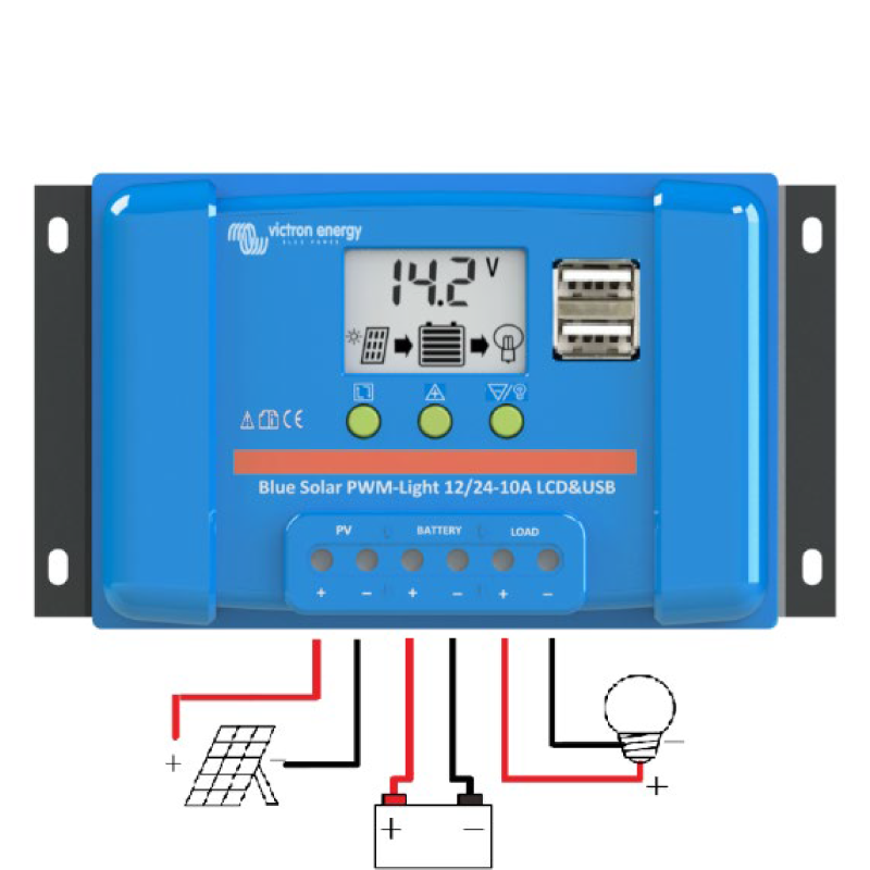 Laderegler BlueSolar PWM 12/24 V - 5 A Victron Energy