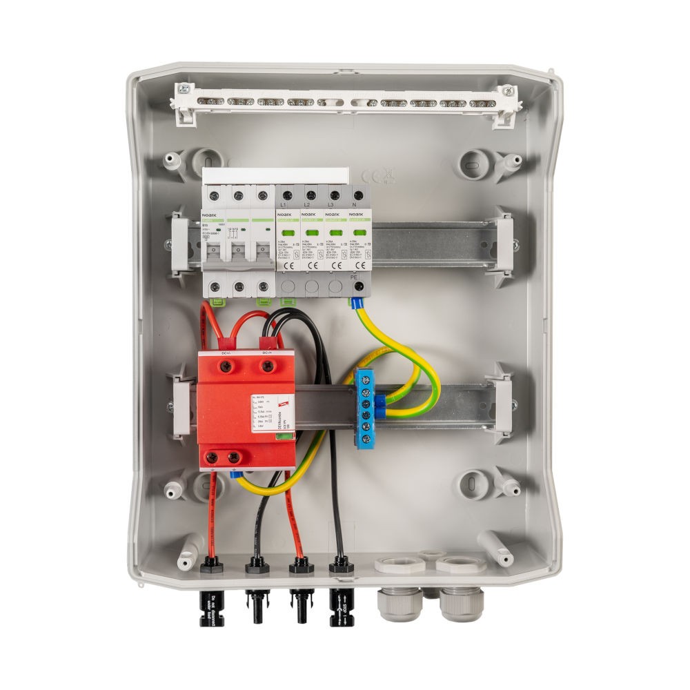 Vorgefertigter Stromverteiler DC T1+T2 1/1 AC 3F 16 A T2 SOL-876