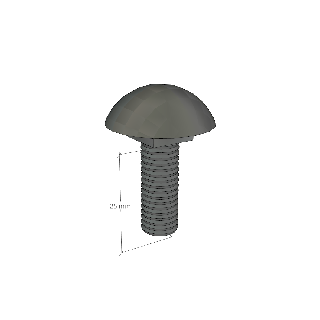 Śruba zamkowa nierdzewna M10x25 mm