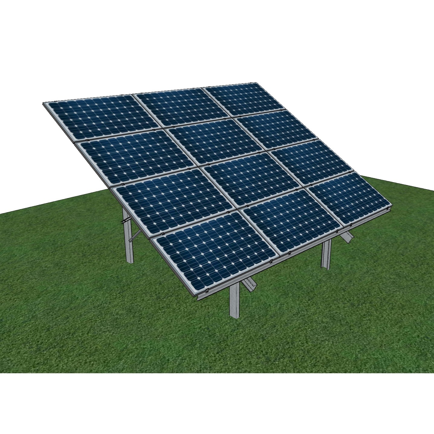 Bodenaufbau mit Doppelstütze 4x3 horizontal Energy 5