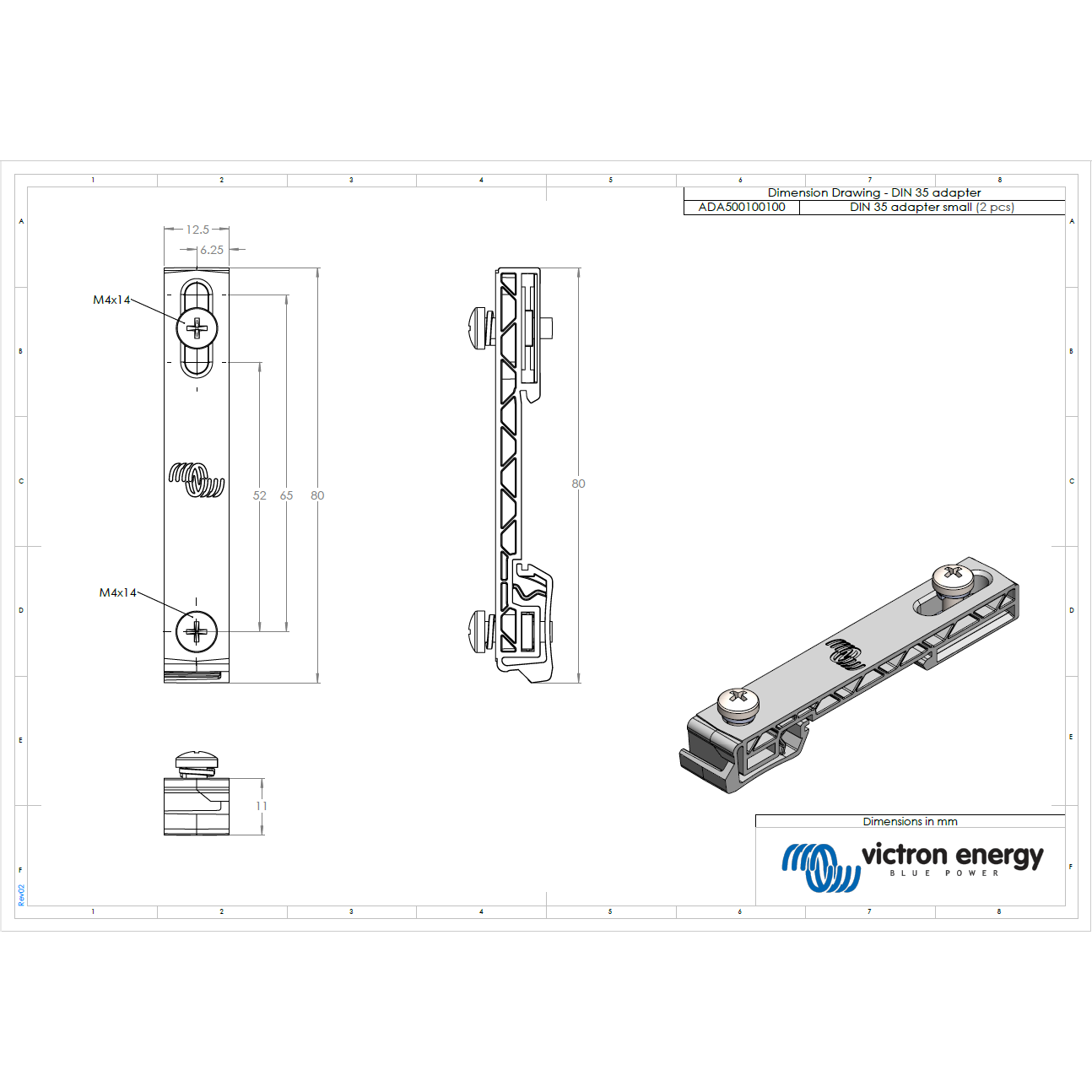 Adapter montażowy do modułu Carbo-GX Victron Energy